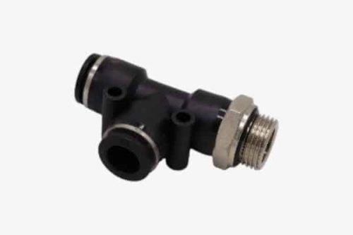 BSP Run Tee Male - Swivel - Plastic Push In Fitting
