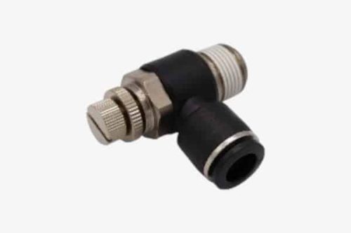 BSPT Flow Controller 90° Elbow Adapter - Plastic Push In Fitting